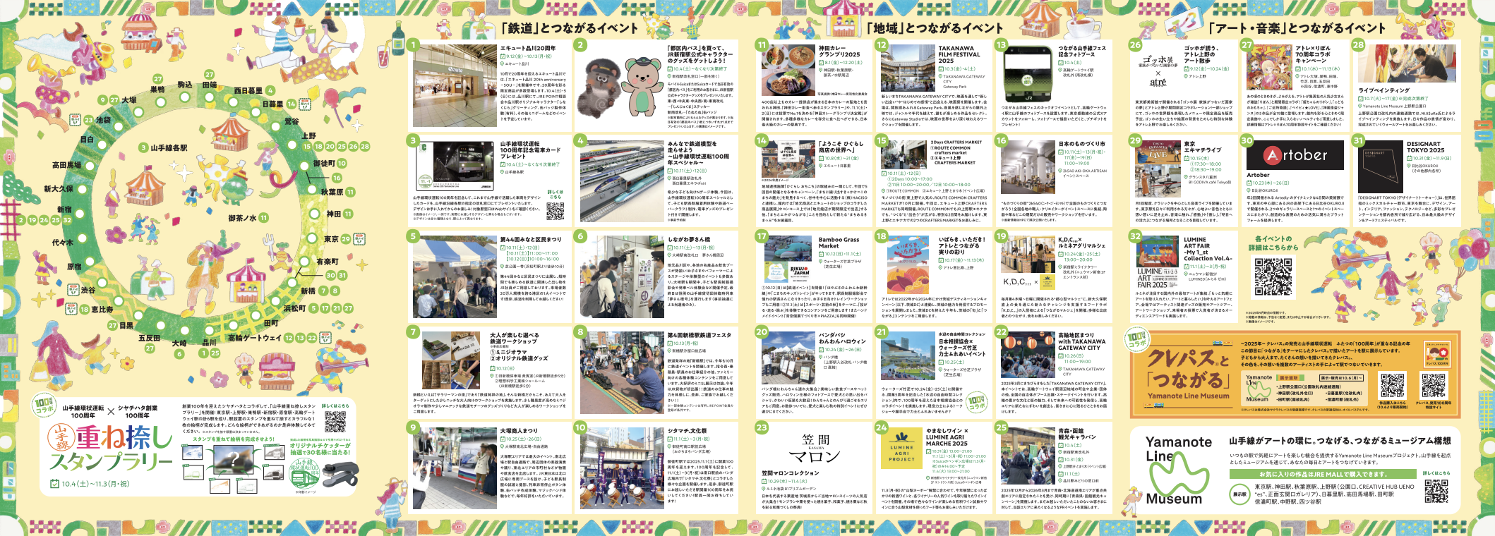 つながる山手線フェス〜環状運転100周年〜 リーフレット